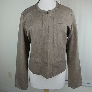 Coldwater Creek: cotton blend cropped moto blazer